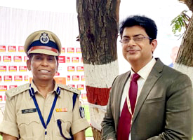 A big salute to our vigilant police force for their timely and quick service. I express my gratitude and sincere thanks to the Police Department under the stewardship of Savita Sahamey, IPS who Supervised the security Arrangements at such a short notice for the event impeccably.